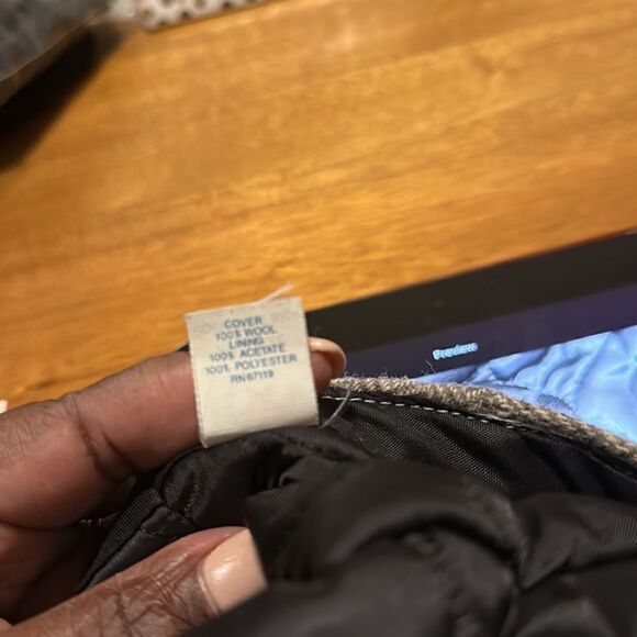 The Worlds Best Vintage Tan Chevron Pattern Flat Hat Cap XL - Picture 8 of 8